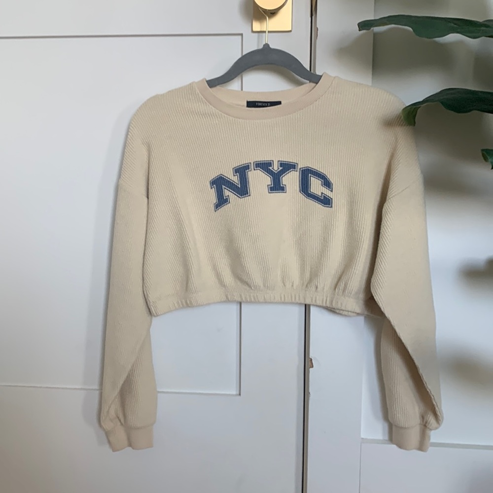 Forever 21 Tops NYC Crop Top Sweatshirt